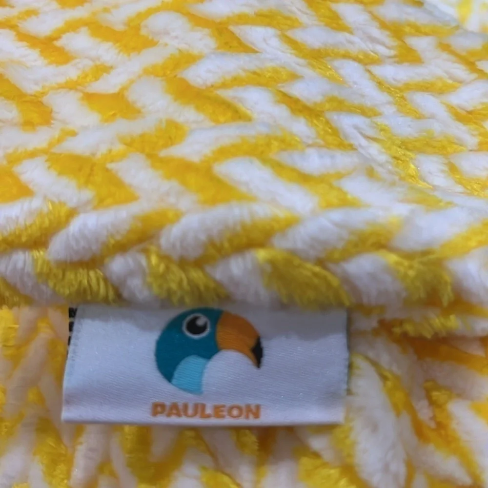 Pauleon 2 cushion pillow covers yellow and white Chevron pattern 16.5 x 17.5